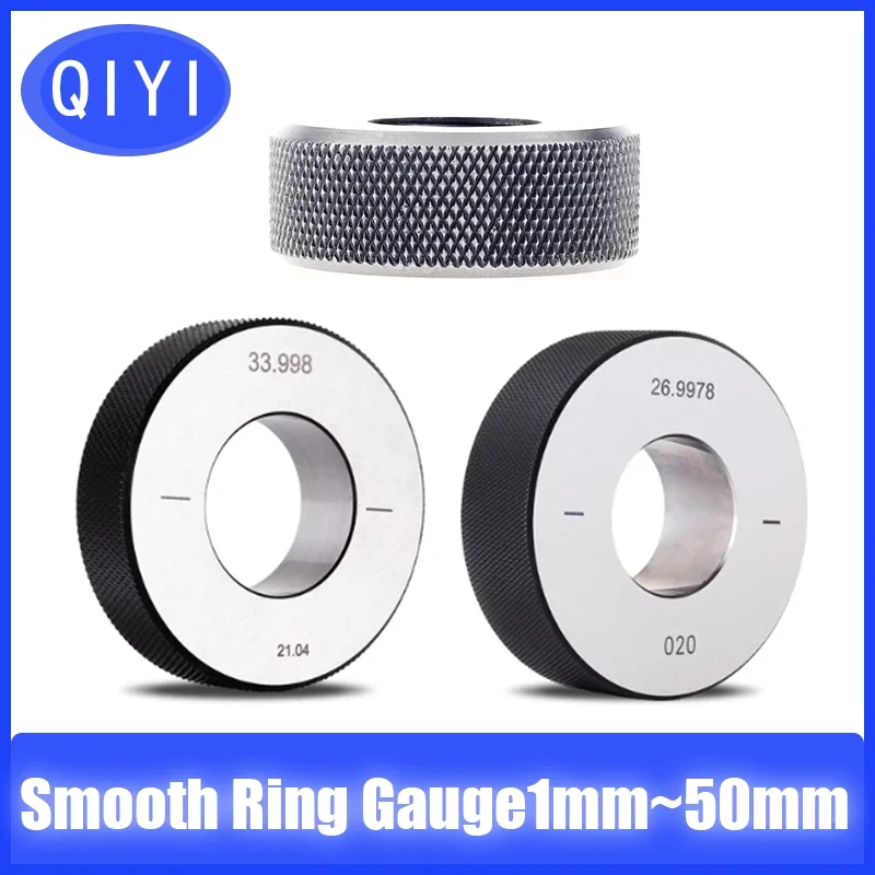 QIYI 1PCS Φ1mm-50mm Metric Smooth Ring Gauge On the Table  Check Non-Standard Double Line Gauge Measuring Tool