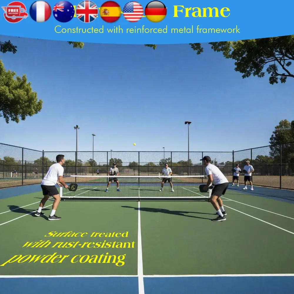 

Heavy Duty Pickleball Net 22Ft Outdoor Pickleball Paddle Net Lightweight Portable Folding Pickleball Net for Courts Indoor Gym