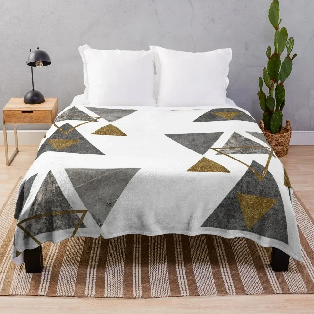 

Trendy Geometric Design Throw Blanket Stylish Couch Blanket for Home Living Room