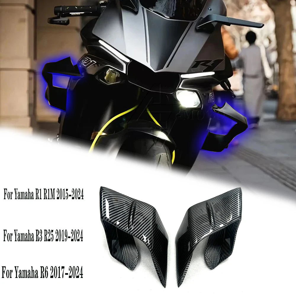 

New YZF R1 WINGLETKIT For YAMAHA YZF R3 Fairing 2019-2024 Motorcycle Accessories Fixed Wing R1M Fixed Winglet 2015-2024 2021 22