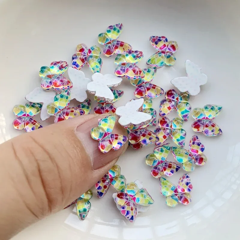 40pcs of flower angel butterfly Nail art rhinestone non-thermal restoration flat back acrylic nail stone 3D nail art decoration