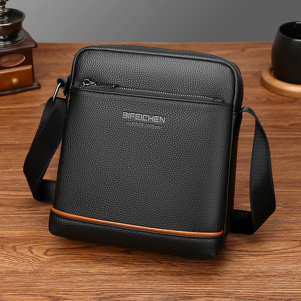 Men PU Leather Crossbody Bag B - огляд і ціна Leatherwork Letters