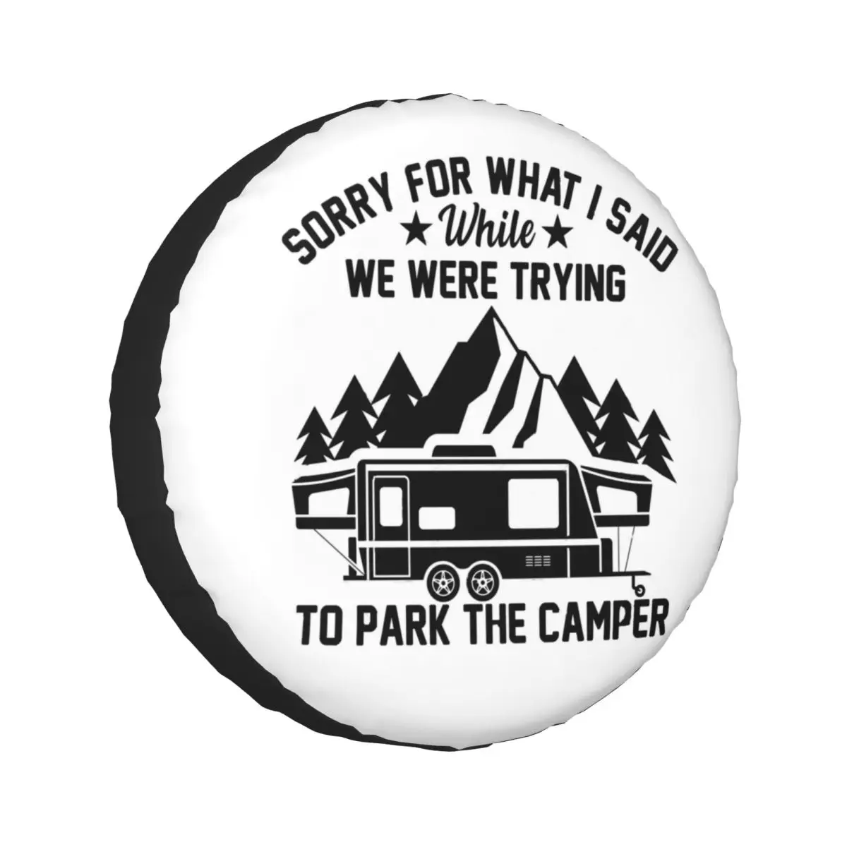 

Чехол на запасное колесо Happy Camper Camping Life для Jeep SUV RV 4WD Pajero 4x4, защитные чехлы для колес 14 дюймов, 15 дюймов, 16 дюймов, 17 дюймов