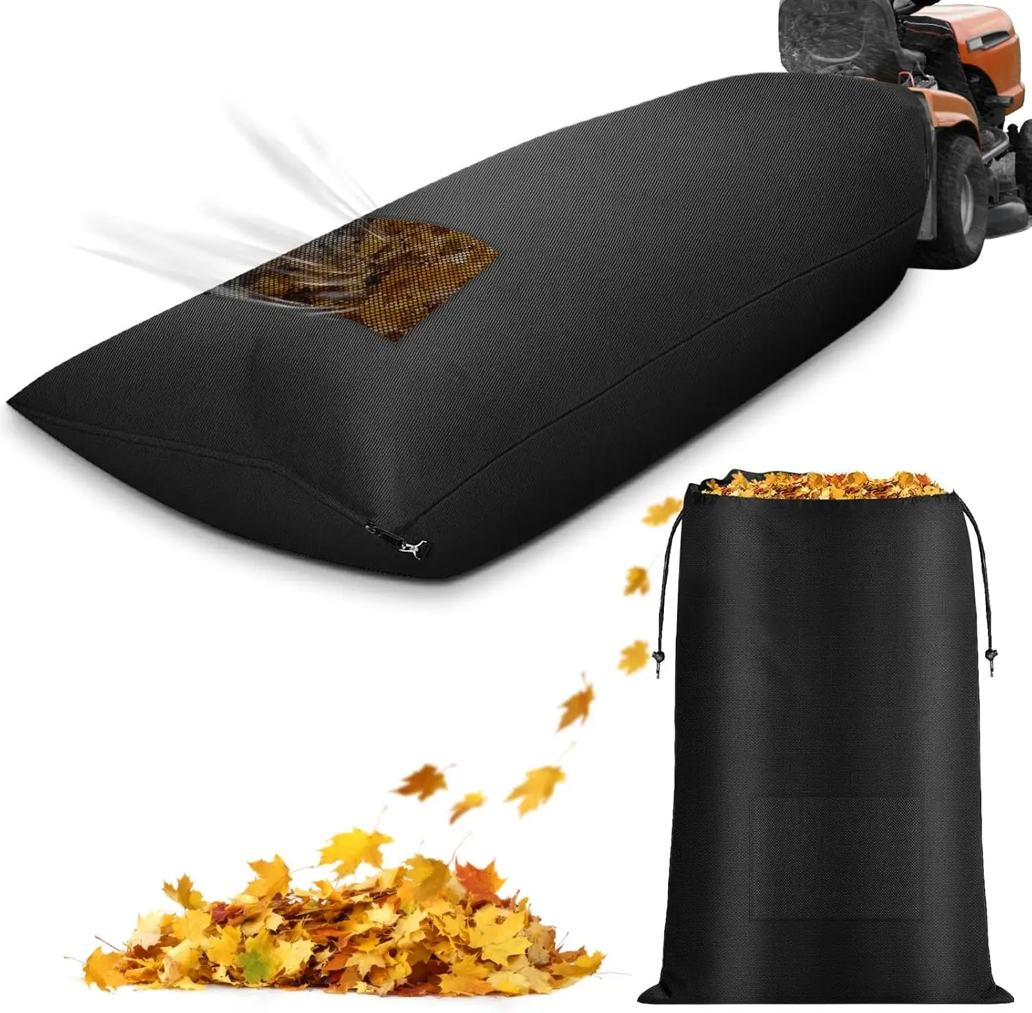 High Quality Heavy Duty Oxford Cloth Reusable Lawn Tractor Leaf Bag 54 Cubic Feet Capacity Material Collection Systems Leaf Bag