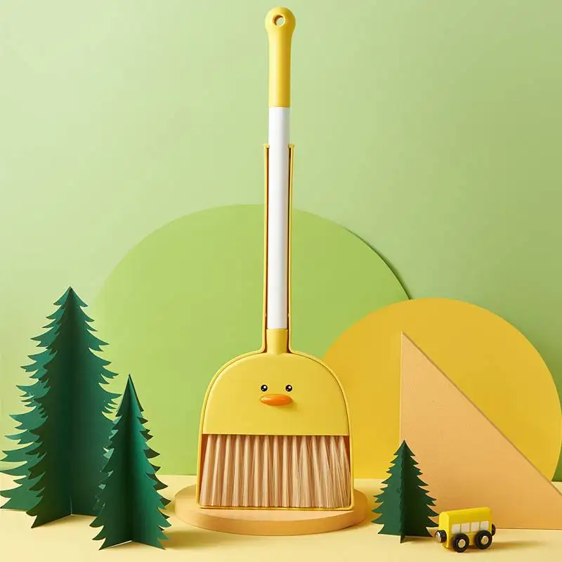 Children's Small Broom Mini Dustpan Set Cleaning Toys Gift Educational Learning Sweeping Tools Kids Broom Set for Girls Boys