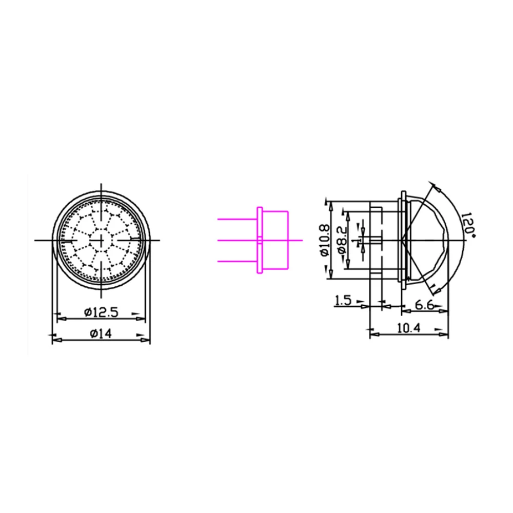 Fresnel lens Infrared induction 120° induction angle 7M distance AM312 PIR lens high sensitivity Infrared sensing of human body