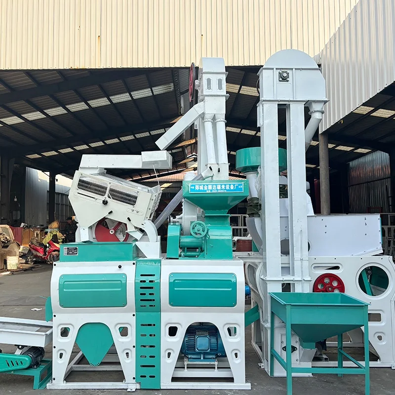 High Efficiency 20-24TPD Commercial Rice Milling Machine 25KW 50HZ Fully Automatic Large Rice Mill in Donesia Heap Rice Huller