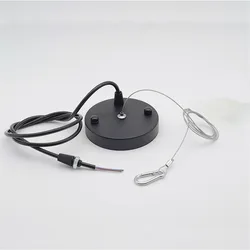 Hanging wire with Ceiling Plate and Steel Cord Lamp Set fixed Ceiling Tray Lamp Accessories Lighting DIY Metal Canopy with Cord