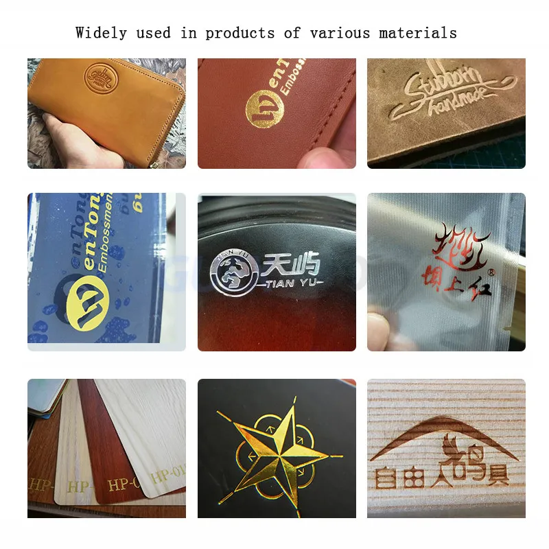 Digital Manual Hot Foil Stamping Machine Wood Leather Paper Branding Logo Marking Press Embossing Bronzing Machine