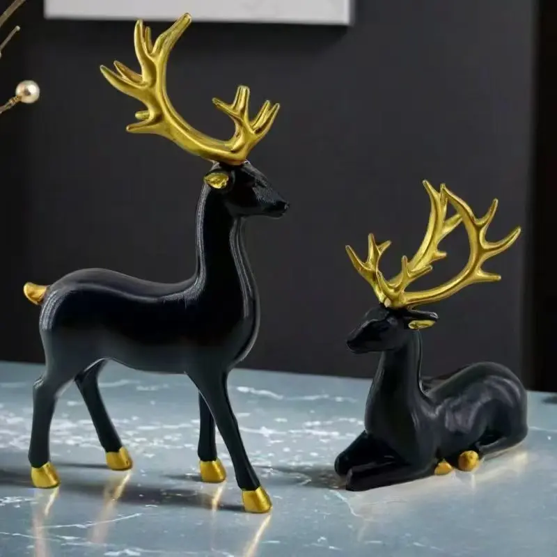 Creative Wealth Attraction Deer Wine Cabinet Decoration Home Living Room Room TV Cabinet Modern Home Decoration Deer Decoration