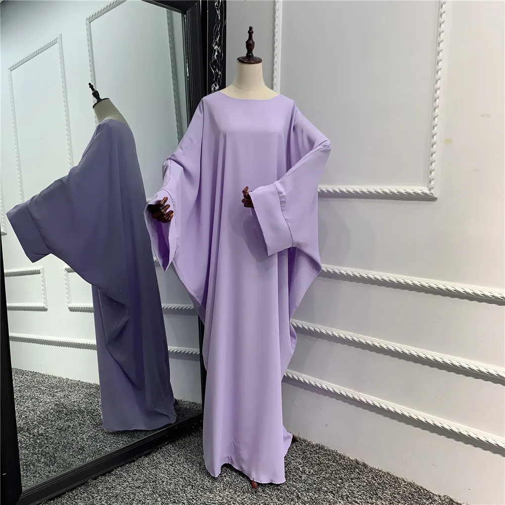 

Modest Khimar Abaya Women Muslim Loose Prayer Garment Batwing Sleeve Maxi Dresses Dubai Turkey Islamic Clothing Caftan Arab Gown