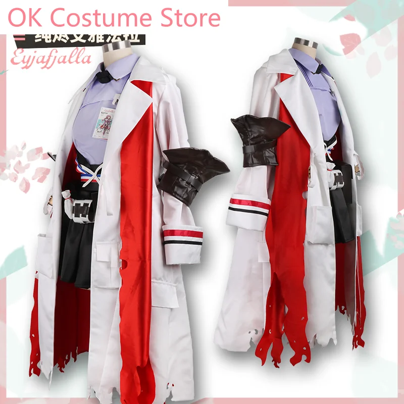 Arknights Eyjafjalla The Hvít Aska Ladies Cosplay Costume Cos Game Anime Party Uniform Hallowen Play Clothes Clothing