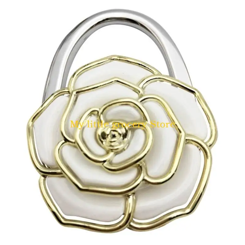 

D5BD Folded Desk Holder Bag Table Hook Portable Metal Purse Handbag Bag Hanger