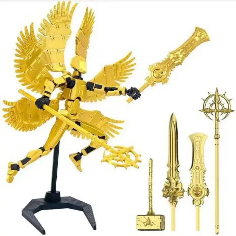 Nicht zusammen gebaute Action figur gesetzt Riesen schwert Titan Roboter Action figur DIY Dummy Puppe Ornament 3d artikulierte Figuren