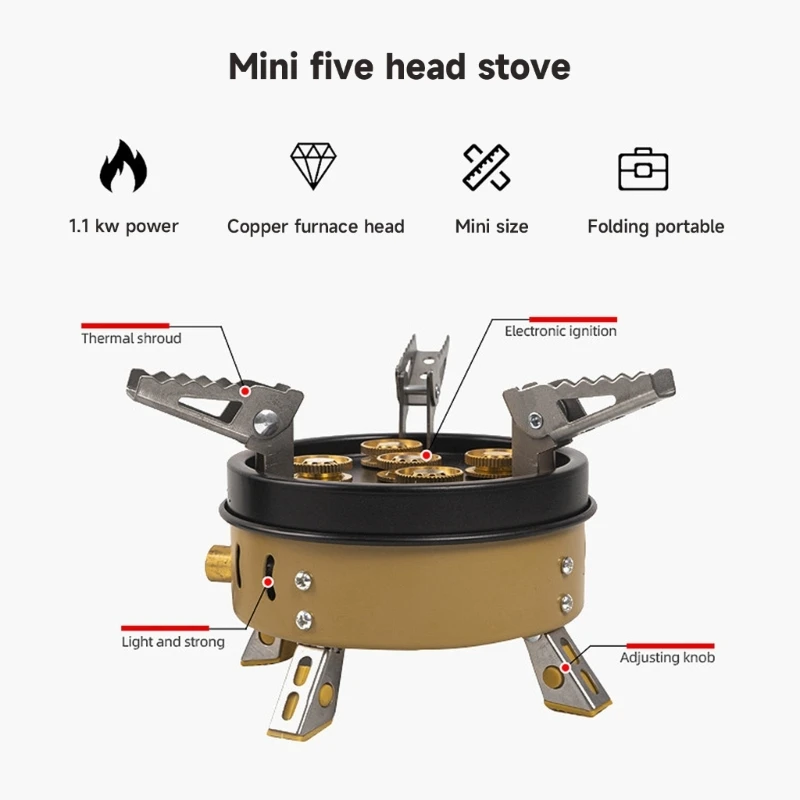 Camping Gas Stove 11000W Windproof Foldable Backpacking Gas Stove with Ignitions DropShipping