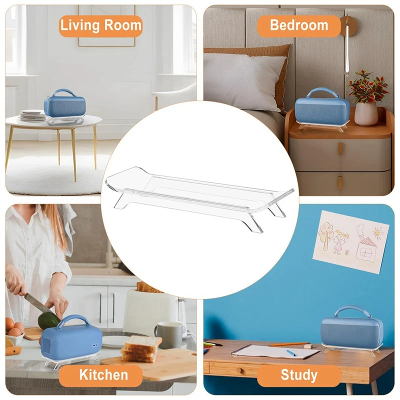 Desktop Stand For Bose Soundlink Max Portable Speaker, Acrylic Speaker Holder Display Shelf Anti-Slip Base Mount