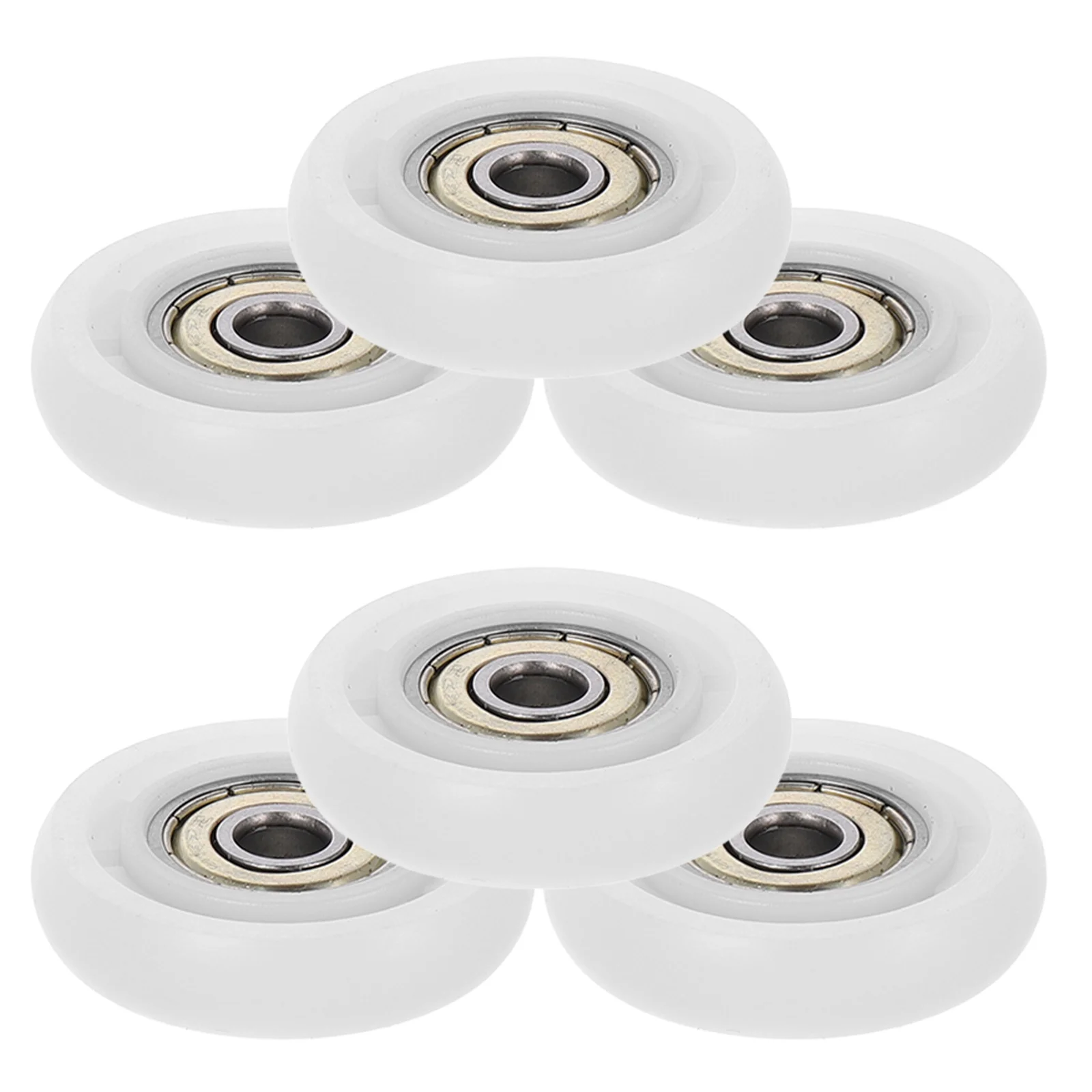 Rodillo de polea de diseño confiable, piezas de puertas correderas, rueda de pista de gabinete de Patio, rodamiento de ranura de repuesto, rodillo de puerta de ducha, 6 uds.