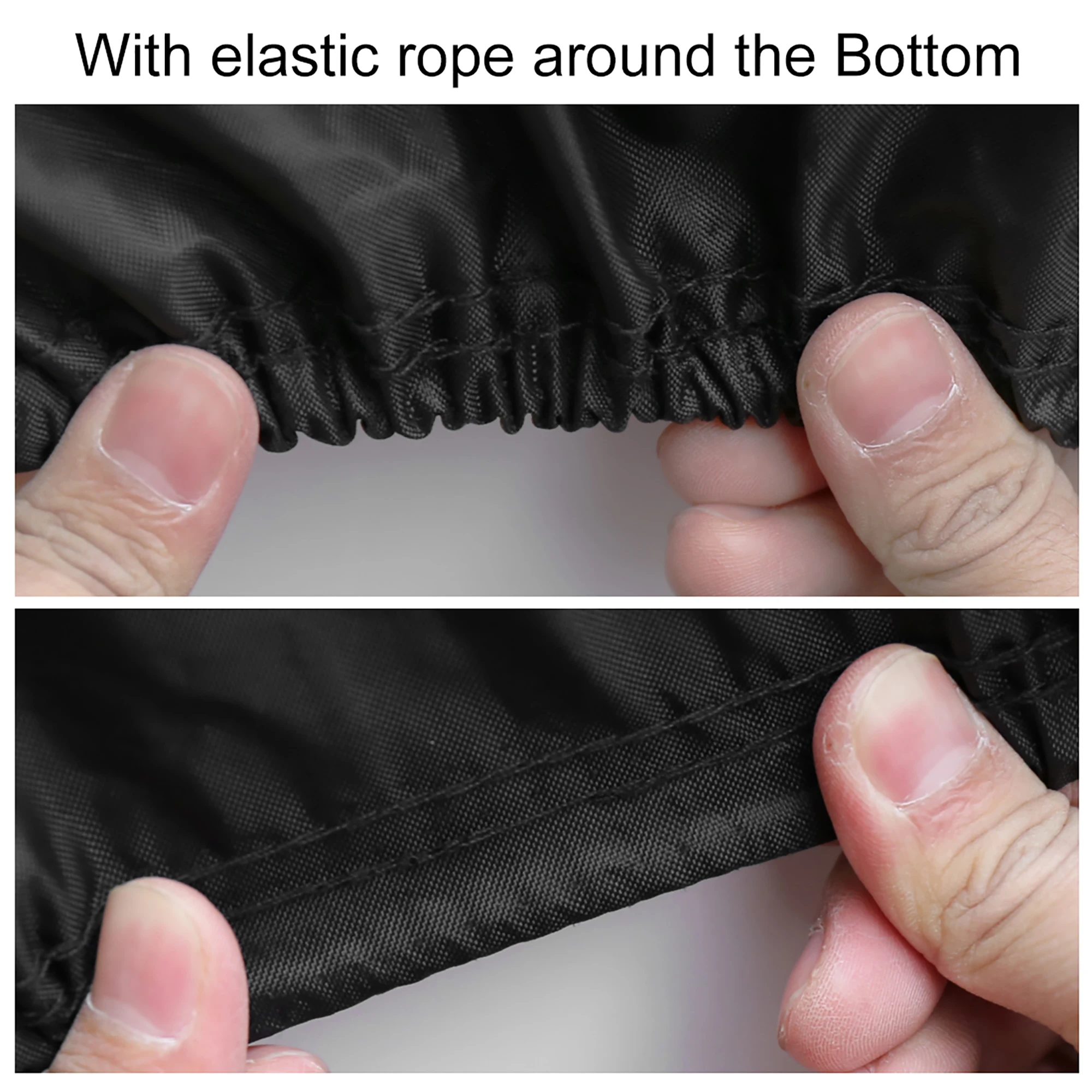 UXCELL 14-16ft 600D ผ้ากันน้ําป้องกันรอยขีดข่วน Trailable เรือ V-Hull สีดํา 540x290 ซม.