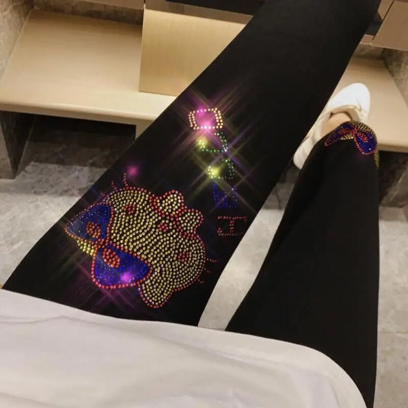 Sanrios Studenten-Leggings, Hello Kitty's Mädchen-Hosen, hohe Taille, lässig, bequem, vielseitig, einfach, heißer Verkauf, Geschenk für Freundin
