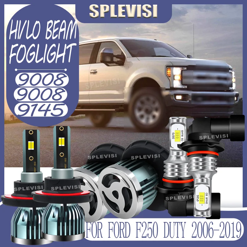 

12v Headlight fog LED easy Installation For Ford F250 Duty 2006 2007 2008 2009 2010 2011 2012 2013 2014 2015 2016 2017 2018 2019