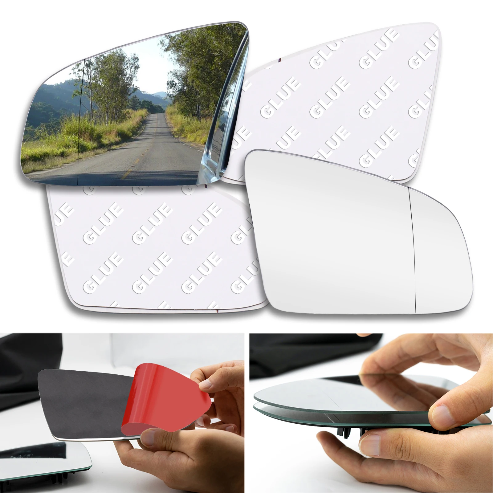 

Для Audi A3 S3 A4 B6 B7 A6 C6 4F 05-08 Правое боковое крыло, стекло заднего вида, автомобильные аксессуары, широкоугольная наклейка на