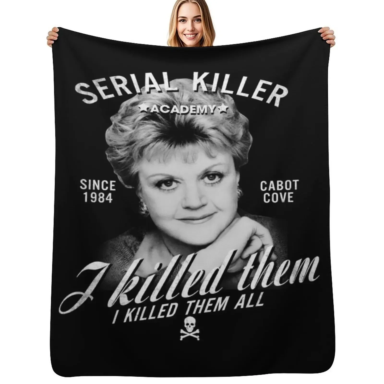 

Vintage Jessica Fletcher I Killed Them I Killed Them All Throw Blanket Single Flannels blankets and throws Hair Blanket