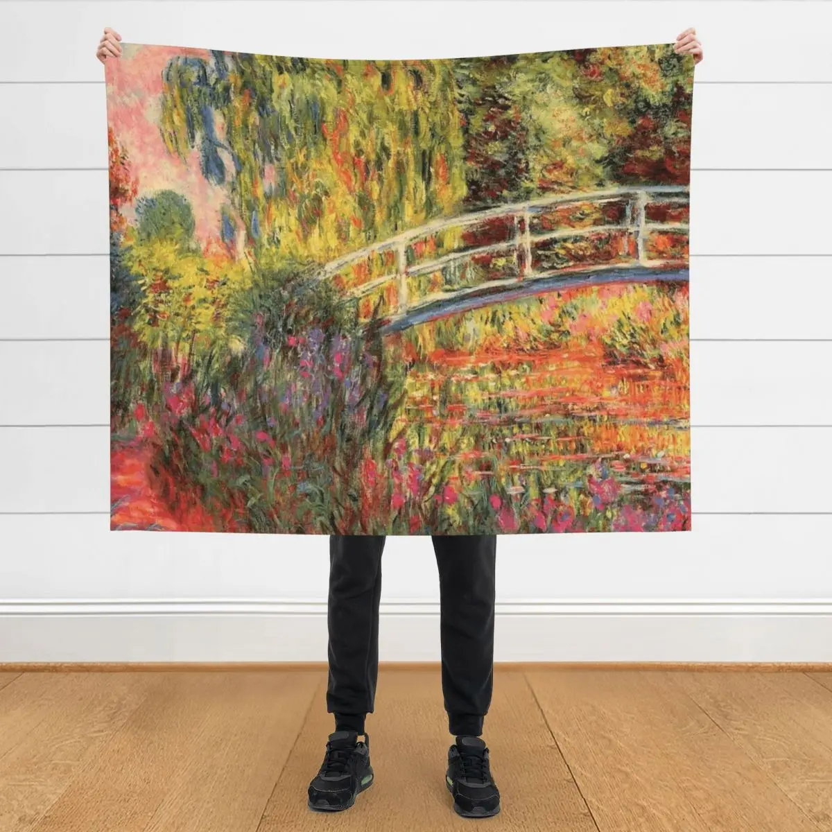 

Моне японский мост (прудный пруд, водные ирисы) пледы манга декоративный диван летние постельные принадлежности одеяла