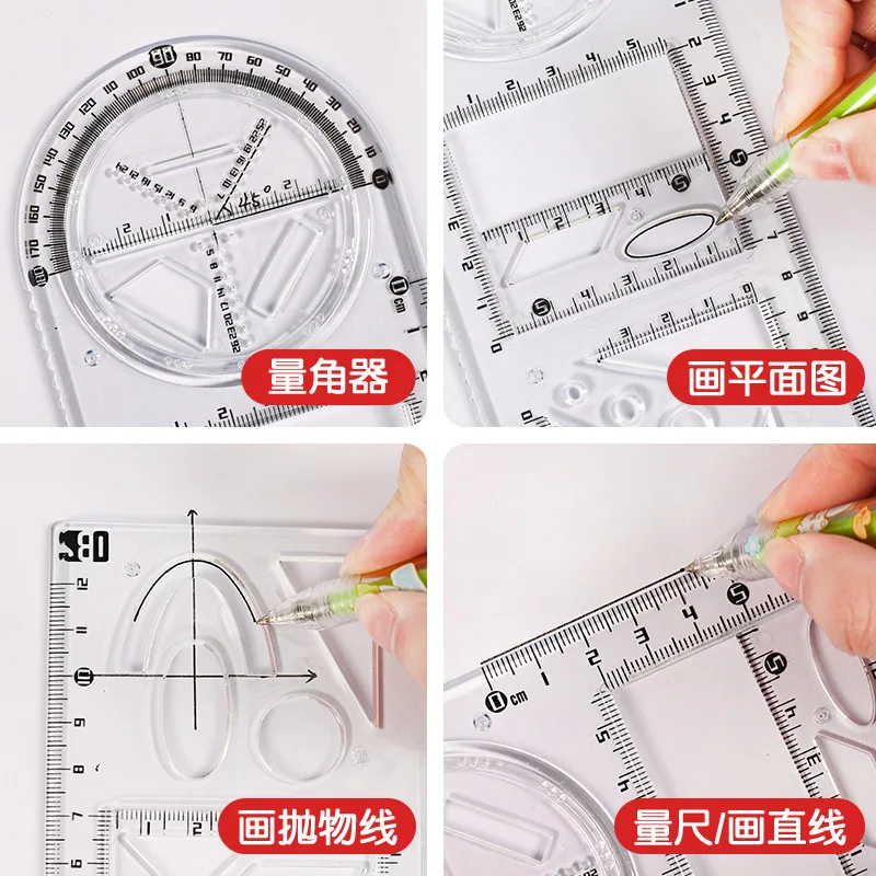 3 Style Drawing Geometry Protractor Spirograph Ruler Students Mathematics Drafting Tools Learning Painting Children Puzzle Toys