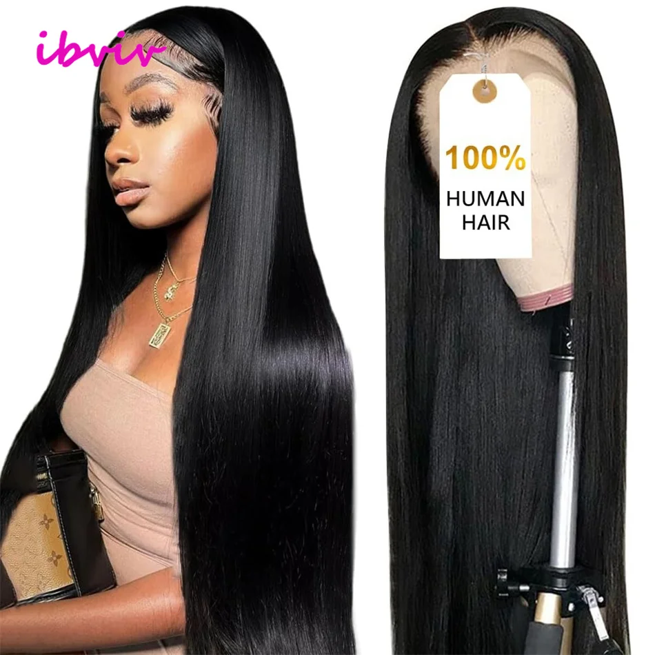 40 بوصة 13x4 13x6 hd شفافة العظام مستقيم الدانتيل الباروكات الأمامية 210 الكثافة البرازيلي شعر الإنسان الطبيعي الباروكات على التخليص بيع