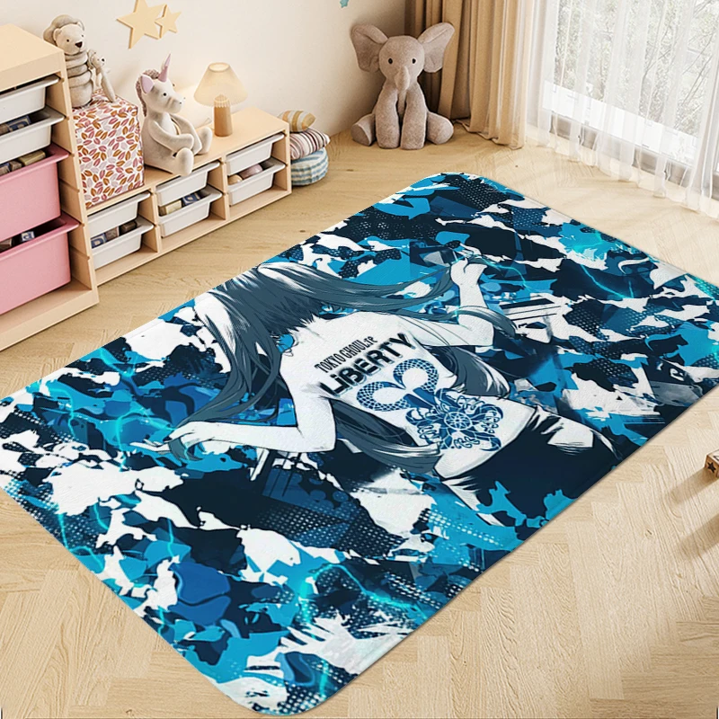 Custom Rug A-Tokyo Ghouls Aesthetic Carpet House Interior Entrance Mat Rug for Bedroom Veranda Floor Mat Kitchen Accessories