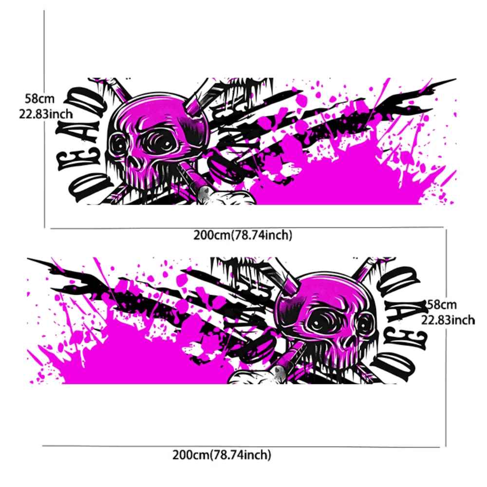 Skull Head Alphabet Splash Car Decal Full Body Sticker Decoration Cover Scratch Protection Car Decal Waterproof car vinyl wraps