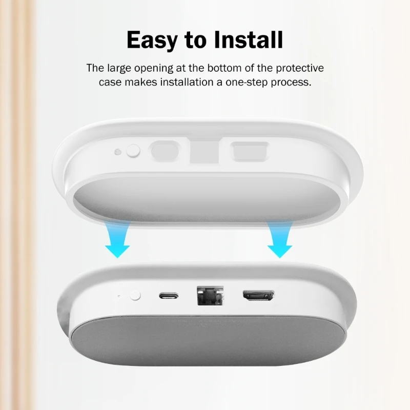 Diseño funda silicona duradera para (4K) 2024 Host Fácil instalación Funda para montaje en pared Ajuste