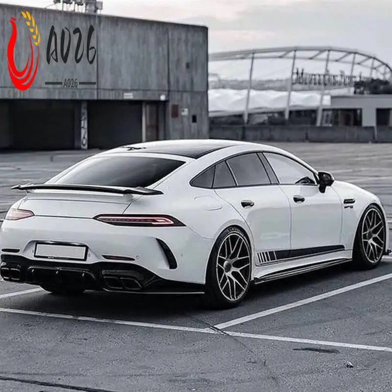 

A026-Rear Bumper Spoiler Air Vent Cover Side Canard Car Rear Bumper Spoiler Black For Mercedes-Benz AMG GT GT50 GT63 X290 Sedan