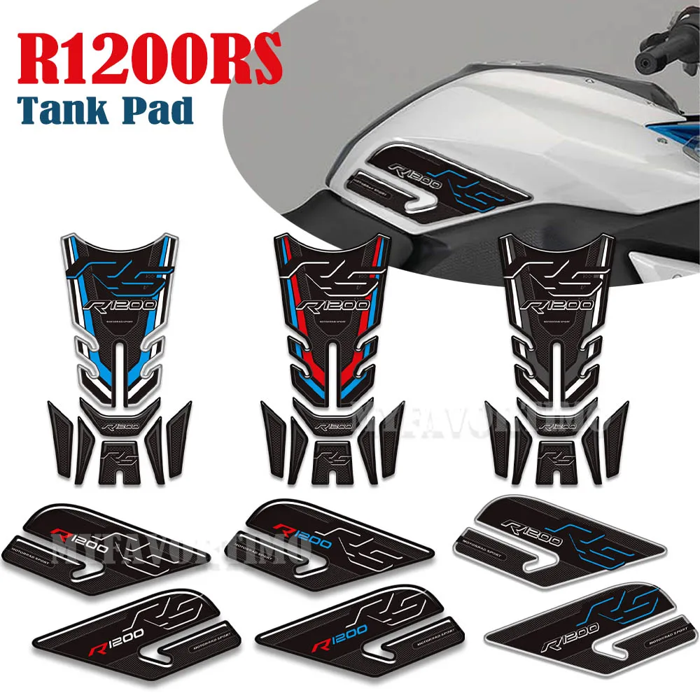 

For BMW R1200RS R 1200 RS R1200 3D Motorcycle Tank Pad Protector Fuel Oil Knee Sticker Set