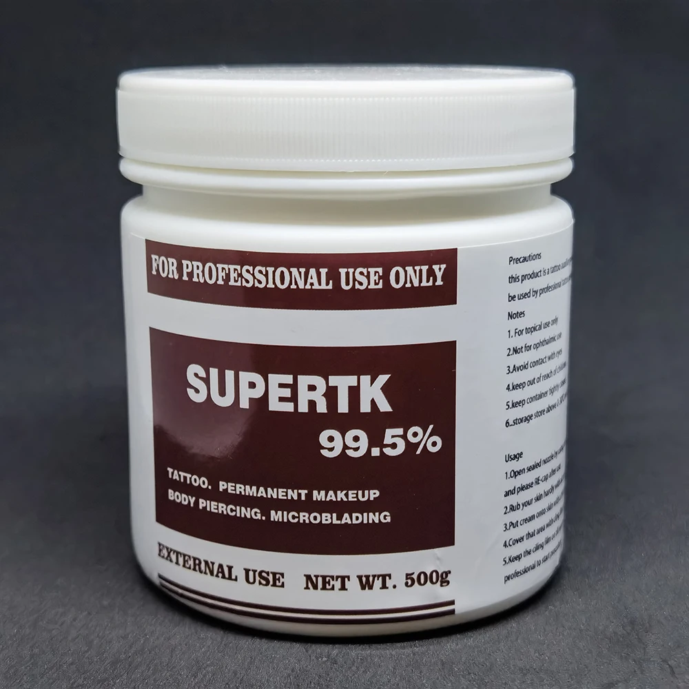 

Original 99.5% Supertk Tattoo Cream for Permanent Makeup Microblading Piercing Auxiliary Cream Eyebrow Lips 500g