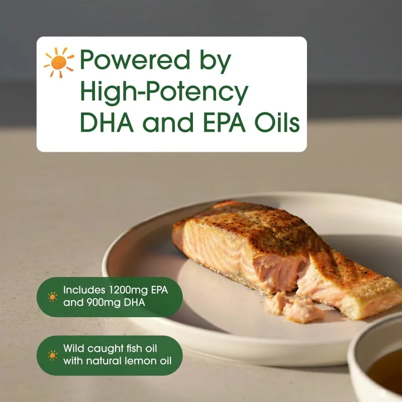 Omega-3 Fish Oil 4200mg Per Serving Non GMO Lemon Flavor EPA DHA Supplement Supports Joint Eye Health for Adults - view 4