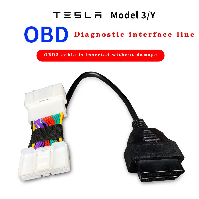 Apply to Tesla OBD2 automobile harness diagnostic conversion line model3 Y S with obd harness