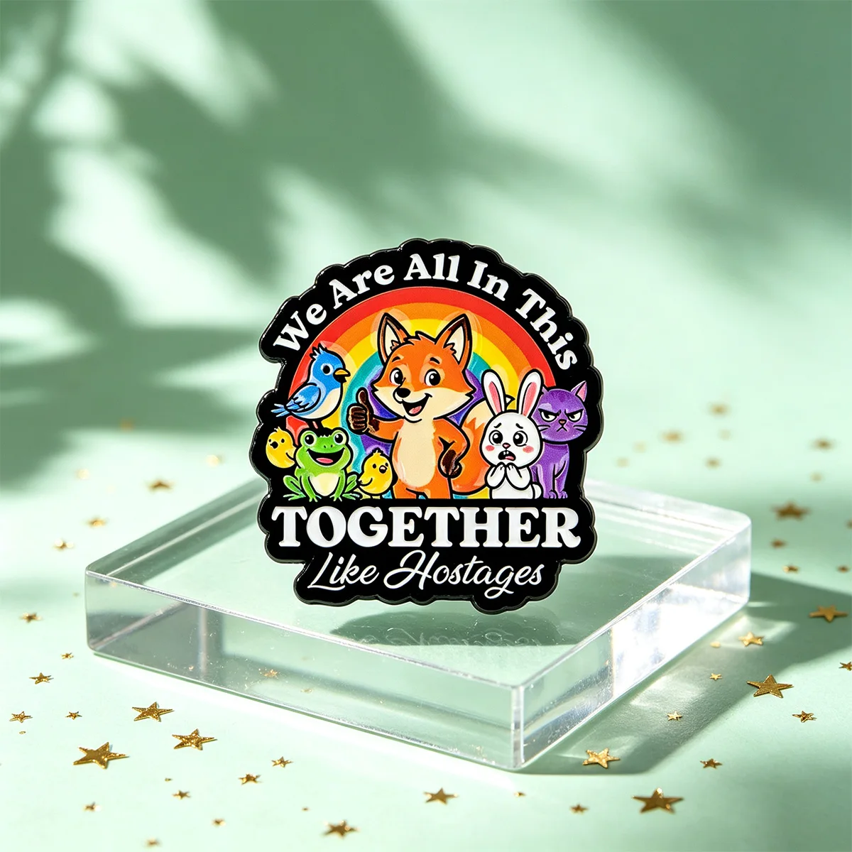 9-teiliges Emaille-Pin-Set „Wir sind alle in diesem gemeinsamen Anlass“ mit Cartoon-Tiermotiven für Mantelkragen, Reversnadeln, Metallabzeichen, Schmuckgeschenk – Detail 2