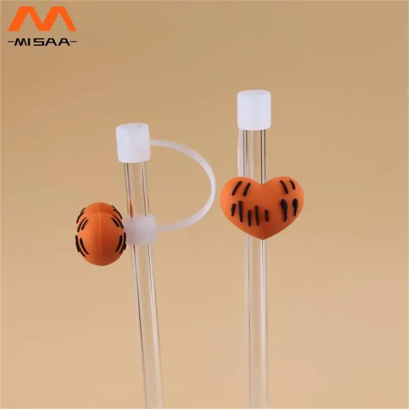 Dust Plug Stainless Steel Straw Water Repellent Office High Temperature Resistance In Summer Silicone Cup Lid Cover Glass Straw