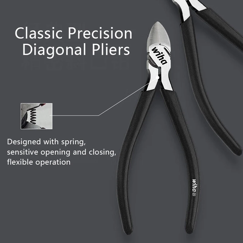 Wiha 45965 Classic Precision Diagonal Pliers 5\'\' 125mm