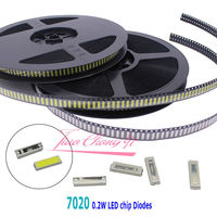 7020 SMD LED Beads 3V 0.2W Cool white Red Blue Green  LCD Backlight for TV Application 20-1000pcs