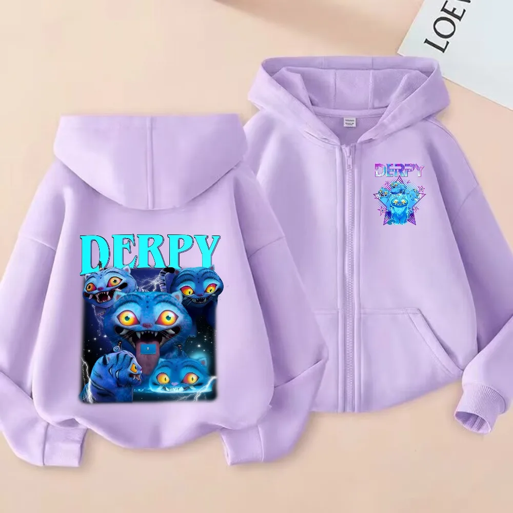 2026 Sweatshirt met rits Kpop Devil Hunter Hoodie Kinderkleding Kindermeisjes Jongens Sweatshirt Rits Hoodie Casual Top