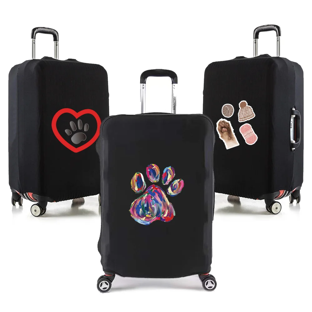 

Trolley Box Cover Reusable Thick Elastic Luggage Cover Footprints Printing Series Protector 18-32inch Trolley Box Suitable