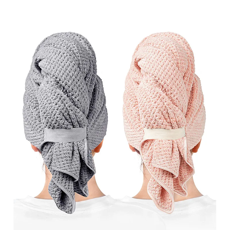 من المألوف الأناناس نمط غطاء منشفة الشعر ماصة سريعة الجافة رقيق الألياف قبعة الدش الكبار قطعة واحدة منشفة تجفيف الشعر #5