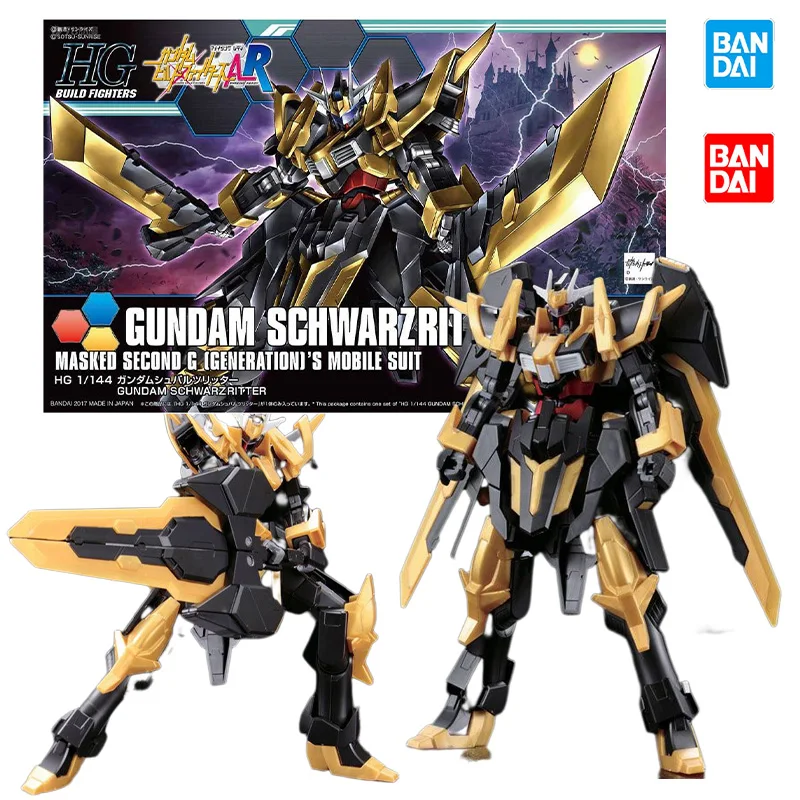 

In Stock Bandai PB Limited HGBD 1/144 GUNDAM SCHWARZRITTER Model Kit Anime Action Fighter Assembly robot Toy Gift for children