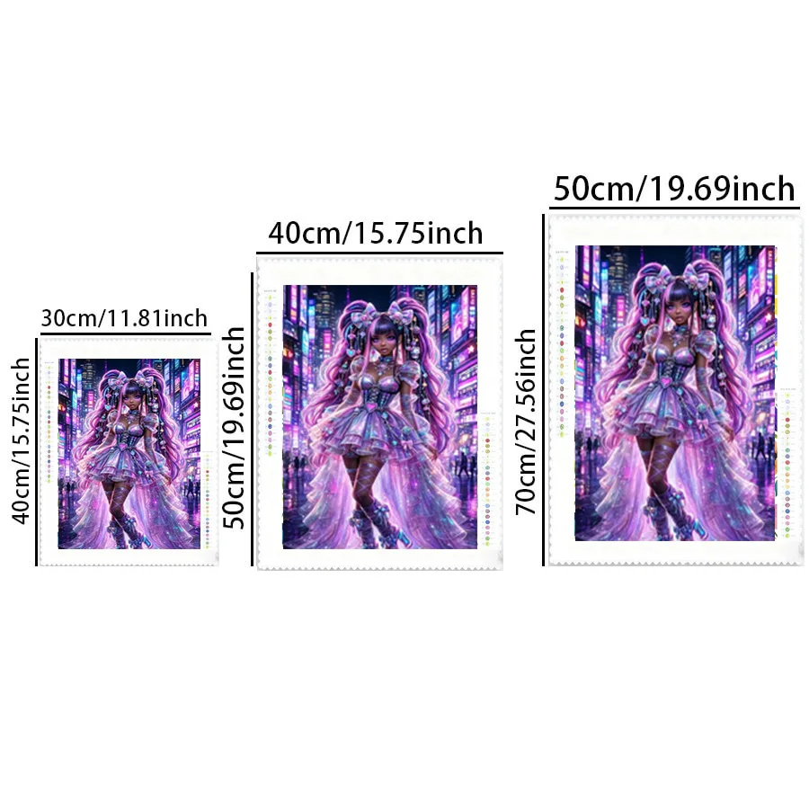 1 piece - 5D-DIY - Flocking cloth - Special drill - Diamond painting set - Dream Princess - Mosaic - Diamond Art