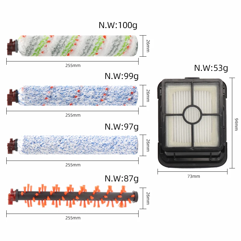 Filter Roller Brush For Bissell Crosswave 1713 Pet Pro 2224E Cordless 2582E Series Cleaner Parts 1866 1868 1934 1926