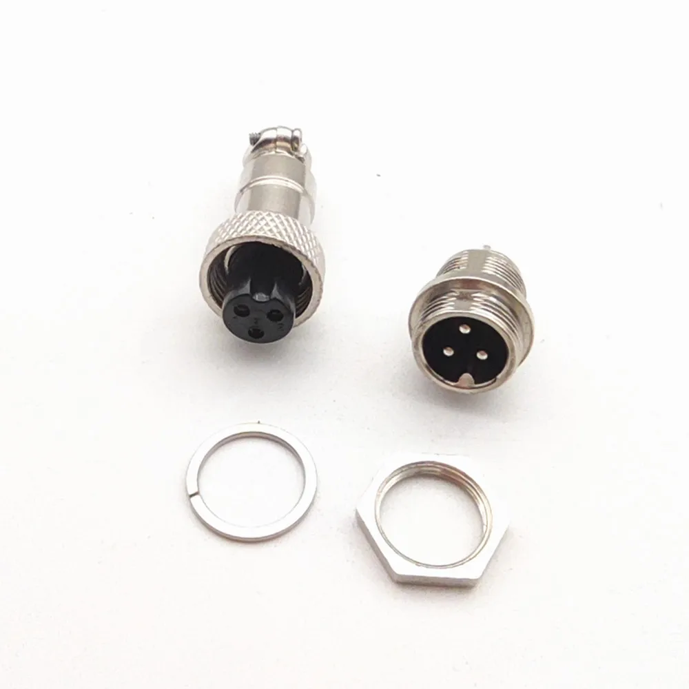 GX12 3p Male Female 12mm Wire Panel Connector Aviation Plug Circular Socket Balance Scooter Charging Interface