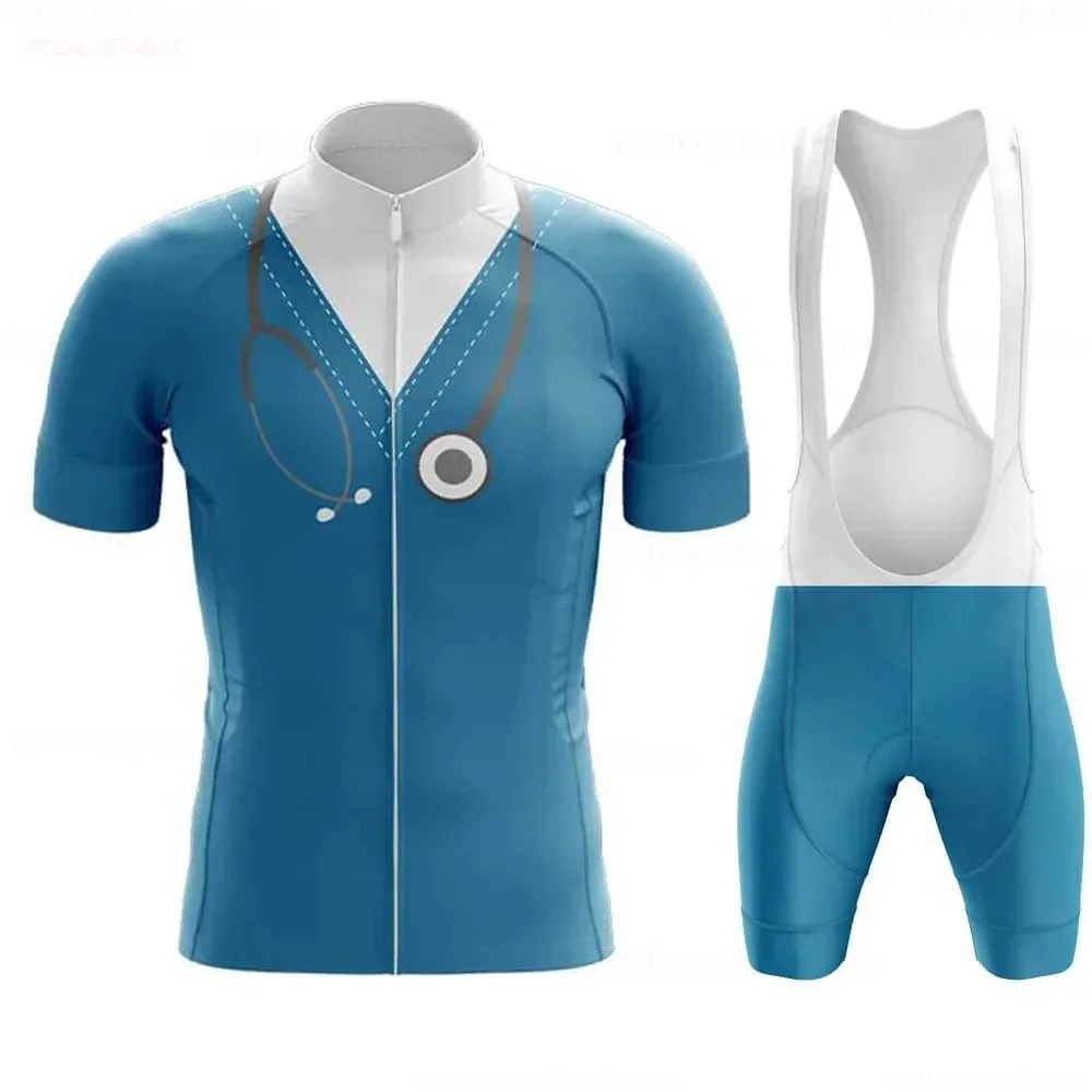 2023 Men Short Sleeve Cycling Jersey Set Summer Doctor professional suit clothes Sportswear Bicycle Suit Mountain Cycling Jersey