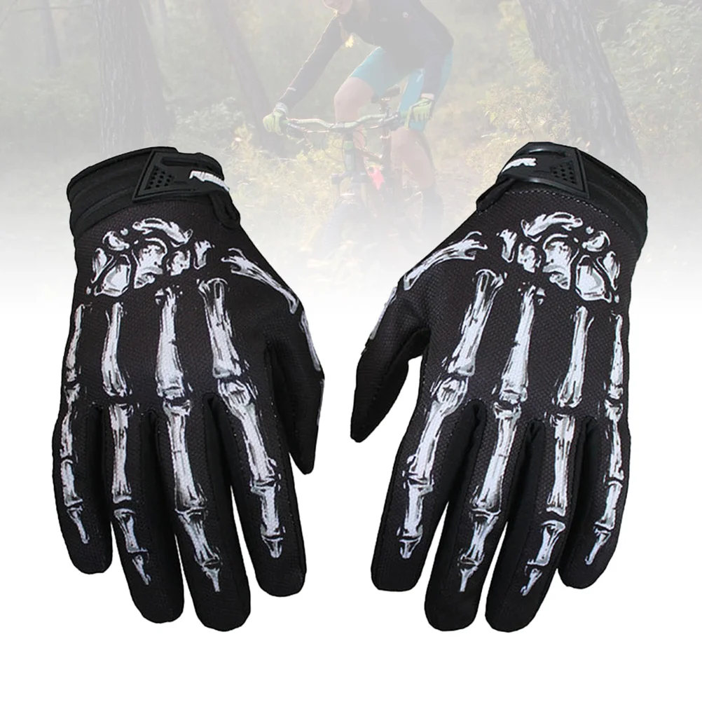 MasTim Ade-Gants de ixPortables Unisexe, Tête de Mort, Sophia, Doigt Complet, Cyclisme, Effrayant, Adultes, Débarrasser, Halloween, Hommes et Femmes